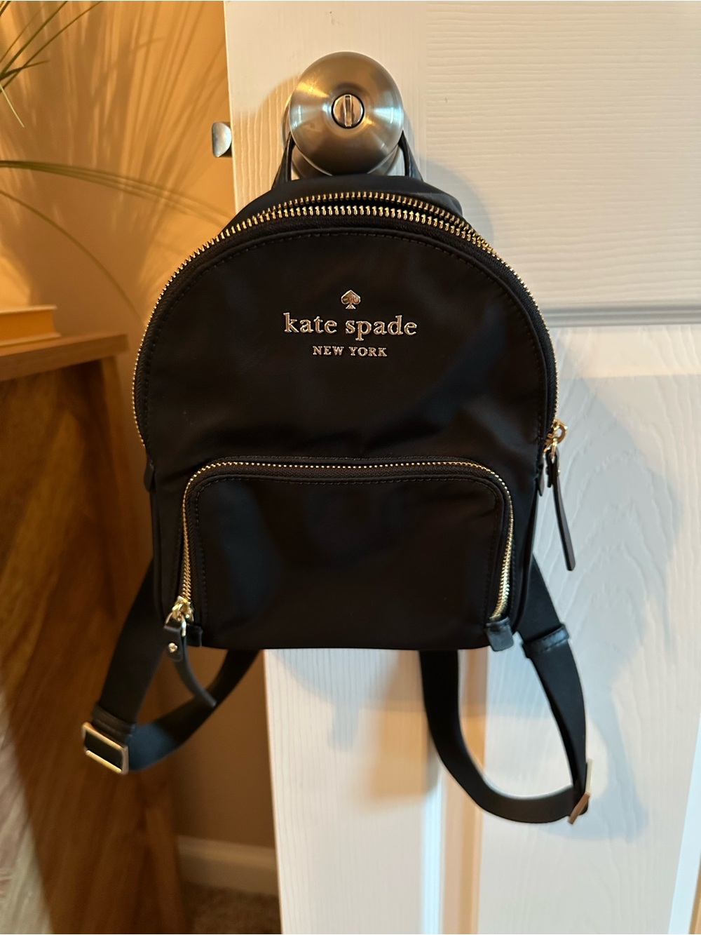 kate spade New York Black Nylon Mini Backpack